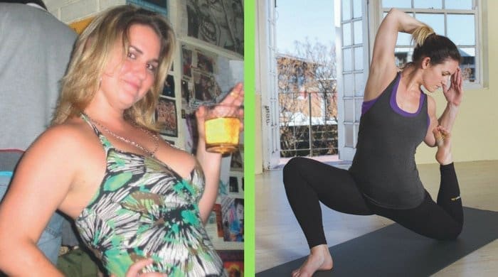 Kerri Miller's yoga before and after photo