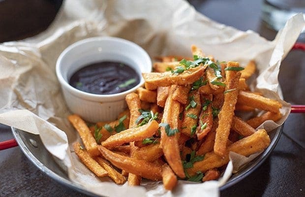 french fries that have been cooked using an air fryer
