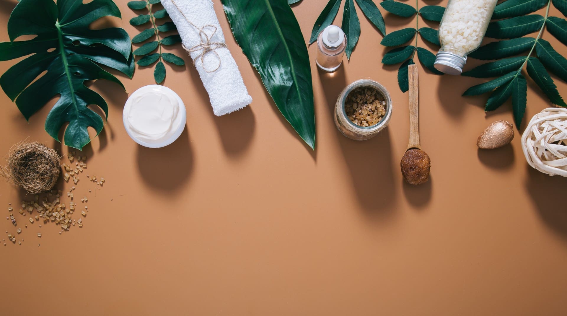 plants and skincare products