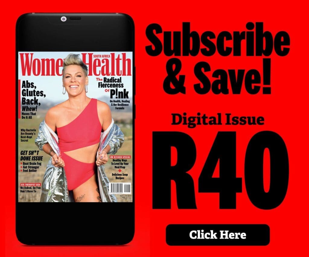 Women's Health May/June Pink Subscribe Banner