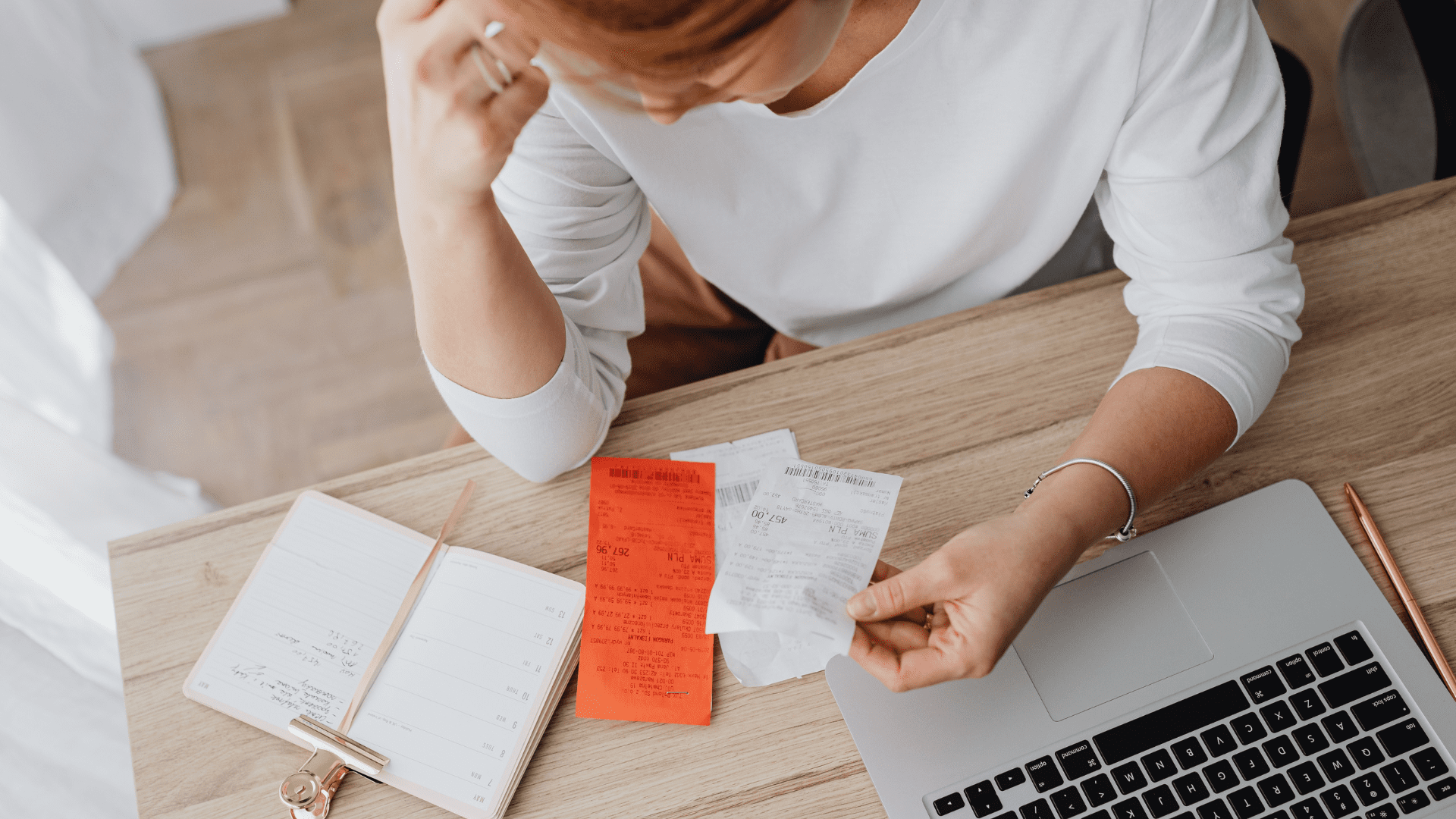 woman working through tough financial times