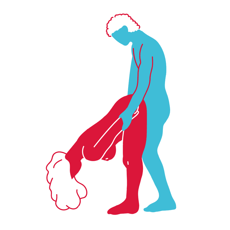 Stand and deliver sex position illustration