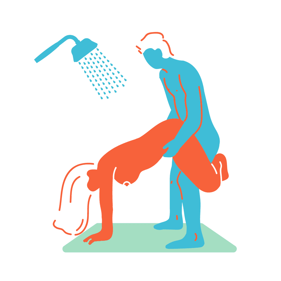 Wheelbarrow Sex Position Illustration